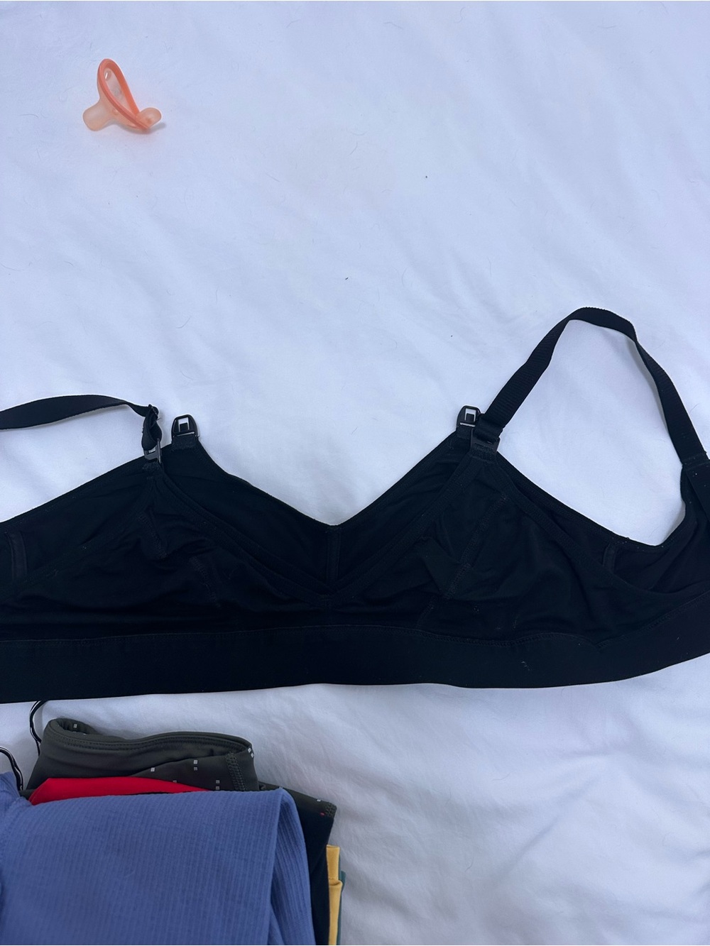 Wireless Support Nursing Bra in Black